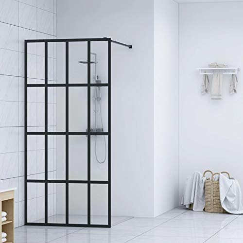 Somanki Duschwand für Walk-in Dusche, Walk In Duschglas, Begehbare Dusche, Duschabtrennung Glaswand, Dusche Glaswand, Dusche Seitenwand, Duschtrennwand, Klares Sicherheitsglas 140x195 cm