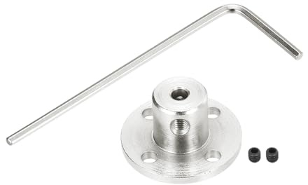 QUARKZMAN 4 Pz 3mm Accoppiamento a Flangia Connettore Rigid Guide Modello Accoppiatore Accessorio Albero Asse Fissaggi con Mini Chiave Esagonale e Vite di Fissaggio, Argento
