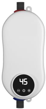 Scaldabagno Elettrico Istantaneo, Scaldabagno Senza Serbatoio Elettrico Da 5500 W Con Display Digitale Riscaldatore Di Acqua Calda Istantaneo Smart Touch Riscaldatori Elettrici Doccia Automatica per R