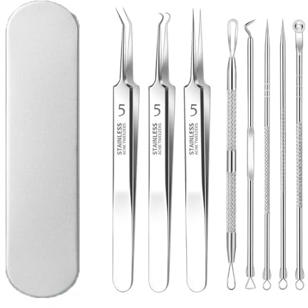 8 Stück Mitesser Pinzette Pickel Pinzette Edelstahl Hochwertiger Blackhead Remover Für Entfernung Von Mitessern Auf Nase Und Gesicht