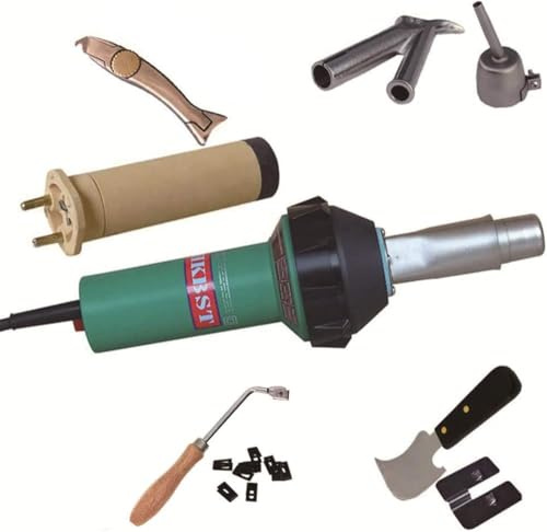Herramienta de soldadura de plástico 220V 1600W Quemador de pistola de calor Kit de máquina soldadora de piso de pistola de calor de PVC, con Kit de soldadura base de mariposa