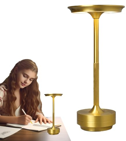 Lámparas de mesa inalámbricas, luz de ambiente con control táctil, iluminación de mesa portátil, batería de 2000 mAh, lámpara de noche recargable para mesas de comedor, espacios de trabajo