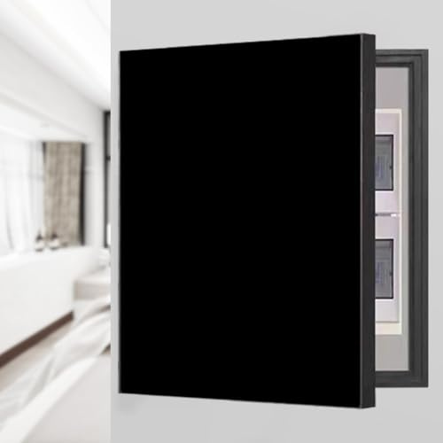 Cache Compteur Electrique Décoration Murale Verticale pour Panneau Électrique, Cache-boîtier de Disjoncteur Unicolore, Cache-compteur Électrique Décoratif pour Bureau, Restaurant(Black,60 x 70cm (23 5