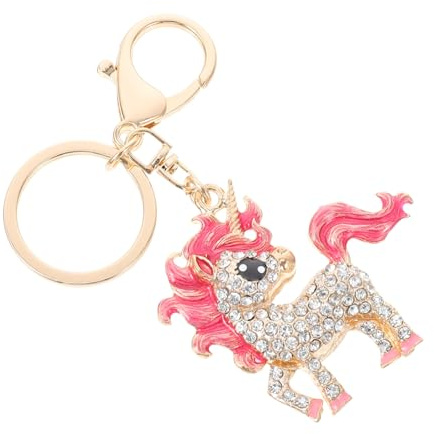 AKOOSY Strass Einhorn Schlüsselanhänger 4.72 X 2.24 X 0.39 in Dekorativer Taschenanhänger Für Schlüssel Handtasche Und Rucksack Hängende Verzierung Als Geschenk Für Kindergeburtstag