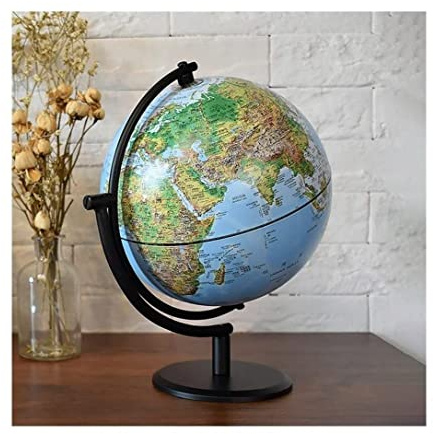 YHEIANJ Globo práctico con iluminación LED, Globos geográficos, Soporte de Hierro, luz Nocturna, Globo Educativo, rotación Universal, Globos terráqueos para la Escuela,，20cm Globe Lamp B