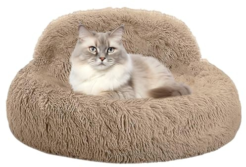 Genérico Comfort Dog Bed-Divano rotondo per animali domestici, con bordi rialzati e base antiscivolo, comodo posto per dormire per casa, camera da letto, appartamento e notte tempestata