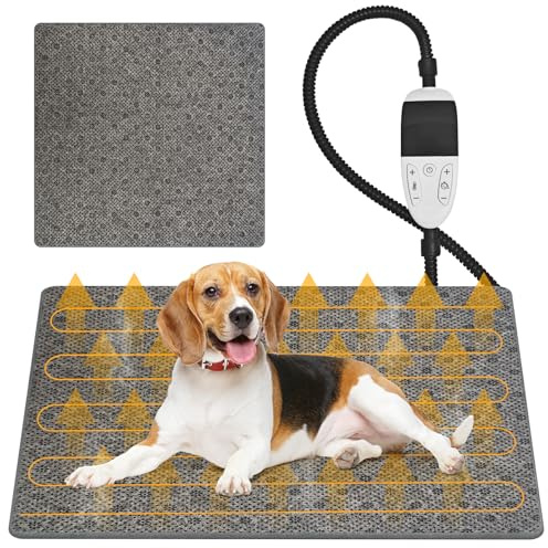 CACSPS Heizkissen für Haustiere – Heizmatte für Katzen und Hunde mit Temperaturregelung und automatischer Abschaltung (60 x 90cm)