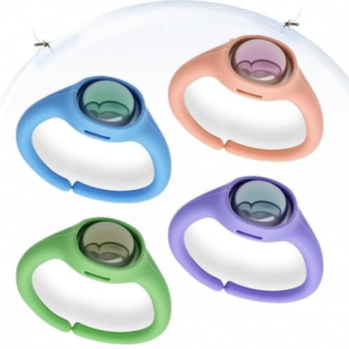 Xforevery 4 Naturales Muñequera Repelente Pulseras Prevenciónmosquitos Antimosquitos | 1080 Horas Protección Sin DEET Esencial repelentes Mosquitos de Repuesto Exteriores Camping Artículos esenciales para viajar