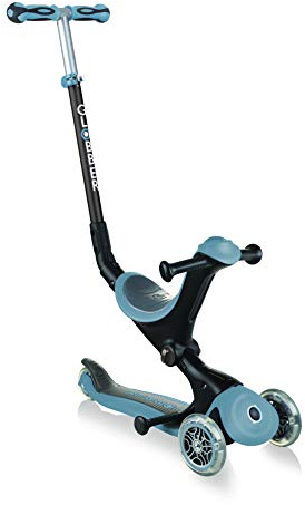 Globber - GO•UP Deluxe - Trottinette évolutive 3 Roues avec siège, pour Les Enfants de 15 Mois à 6 Ans - Bleu