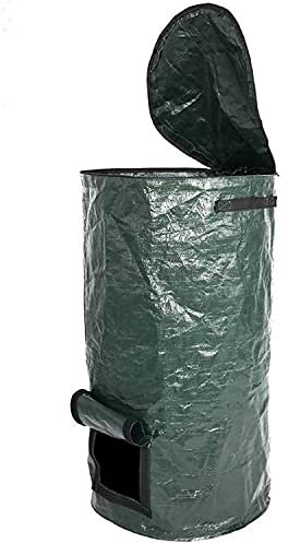 Sac à fumier de vers de terre réutilisable en polyéthylène pour semis d'arbres et de plantes aromatiques - Engrais biologique fait maison - Pour jardinage à la maison - 35 × 60 cm