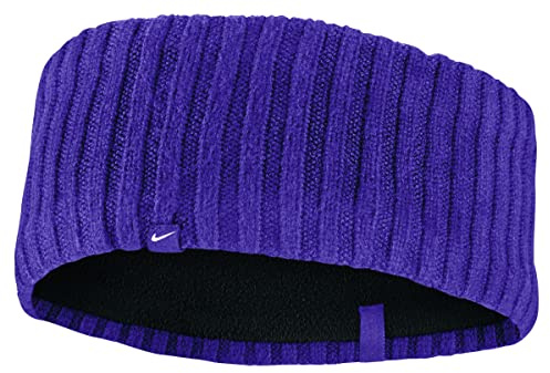 Nike Gestrickte Stirnband Rippe Running Schlauchschal oder Vorderseite Knit Wide Headband Purple
