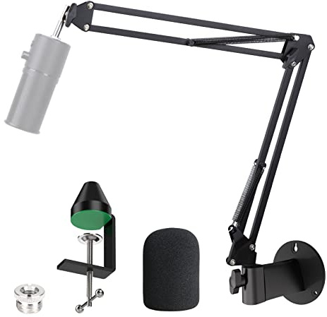 YOUSHARES Razer Seiren X Wall Mount Boom Arm - Wall Mount Microphone Holder for Razer Seiren X Mic, Vertical Surface Mount and Freely Swiveling Metal Wall Mount Clip Suitable for Saves the Desk Space