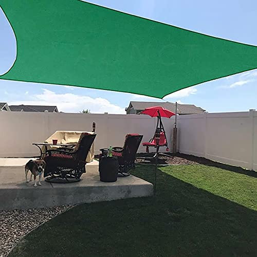 Hilftio Sonnenschutz Balkon ohne Bohren # Markisenstoffe meterware Segeltuch Pergola Wasserdicht mit Sonnensegel Befestigung 95% UV Schutz Polyester Wasserabweisend Parkplätzen, Grün 2x2.5m