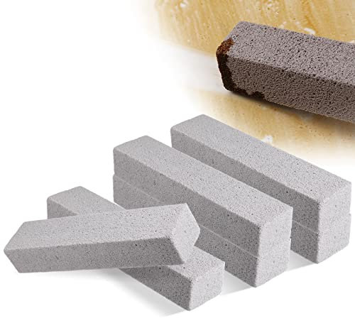 YUFFQOPC Bloque de limpieza de piedra pómez, bloque de limpieza para barbacoa, ladrillo pómez, piedra pómez, piedra de limpieza, barbacoa, piedra limpiadora, cocina, horno (15 cm) (6 unidades)