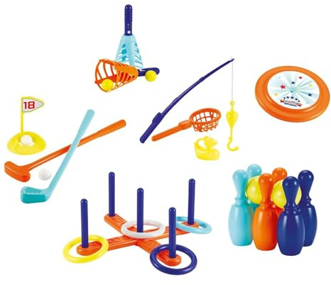 Ecoiffier Spielzeug – 179 – Sportkoffer 6 in 1 Spielzeug – Spielset für Kinder – ab 36 Monaten – Herkunft Frankreich
