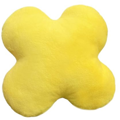 Herfair Blumen Kissen Kuschelkissen Kinder, Blumenkissen Dekokissen Kinderzimmer Decor, Kinder Kopfkissen Kissen Zierkissen, Plüsch Kinderkissen für Kinderzimmer Sofa Dekoration (Gelb,50cm)