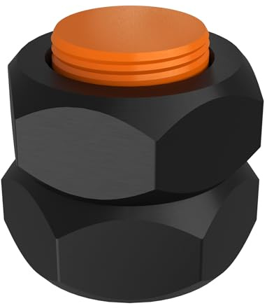 Anhängerkupplung Abdeckung, AHK Kappe, PKW, Anhänger, Quad, Wohnwagen - Kontermuttern, hochwertiger 3D-Druck, TPU, Schwarz-Orange