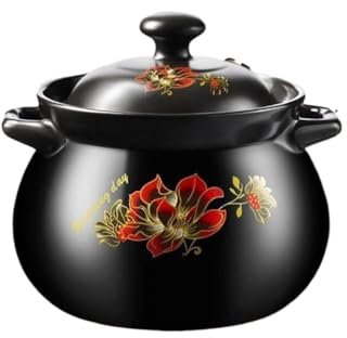 Casserole,Ceramic Stew Pot Thickened Clay Casserole Stew Pot with Lid, Non-stick(5.5l)