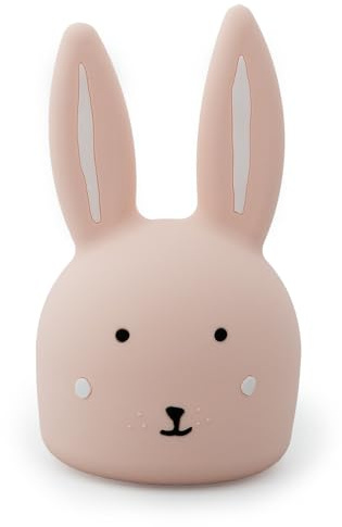 TRIXIE Silikon Nachtlicht für Kinder, Tier Lampe für Jungen und Mädchen | Dimmbare LED Nachttisch Leuchte für Jungs Mädels, kabelloses Kleinkind Schlafzimmer Akku Nachtlampe, Tierlampe weich mit USB