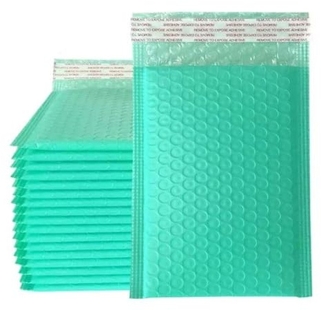 100 Stück Umschläge für Versandpakete, schwarz, Verpackungsmaterial, Luftpolsterversand, Verpackungsbeutel, Umschläge, Versandpaket, für kleine Unternehmen, Grün, 15 x 18 cm