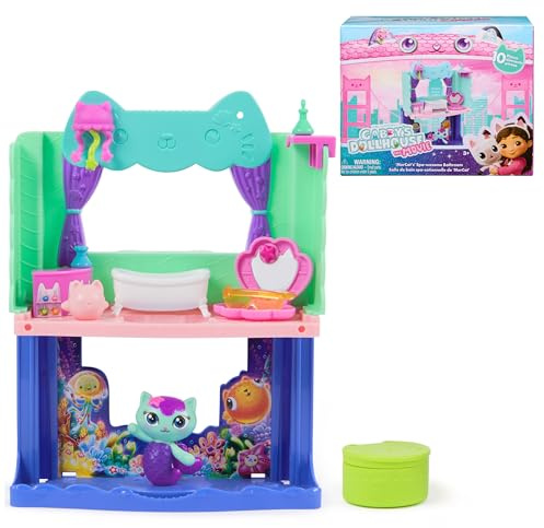 Gabby's Dollhouse The Movie, MerCat's Spa-wesome Bathroom Playset Set | Spa-wesome Bathroom Playset, Dollhouse Accessories, Surprise Toy, Imaginative Play, Kids Toys for Girls & Boys Ages 3+