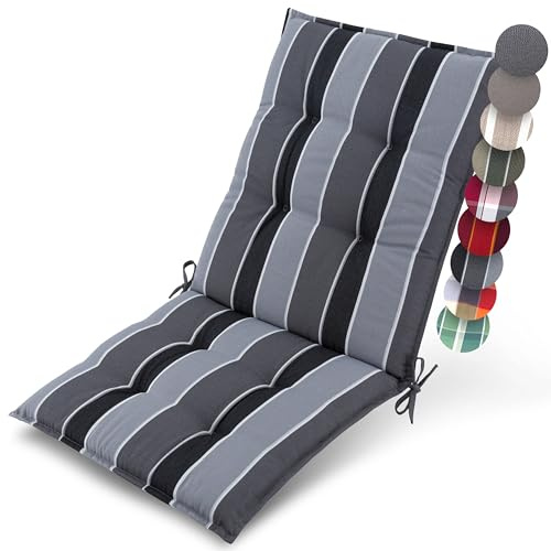 Beautissu cojín Silla jardín con Respaldo bajo Antideslizante Exterior