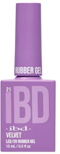 IBD Rubber Gel – Velvet – 15ml – MADE IN USA – Premium Nagellack für langlebige Maniküre und glatte Nägel – LED/UV Lack