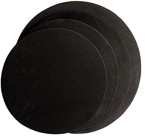 Toddmomy 4pcs Silent Drum Pad Accessories Drum Pad Snare Drum Silencing Pads Drum Damping Dampener Drum Mute Pads Drum Kit Accessories Silences for Drum Kit Kids Mat Drum Rug Black Foam