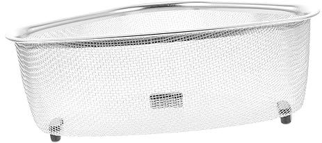 SHINEOFI 2 Pièces Panier De Vidange En Acier Inoxydable Faire Des Passages Couler Passoire Drain Corbeille Triangle De Cuisine Égouttoirs Pour Évier De Cuisine Panier Triangulaire