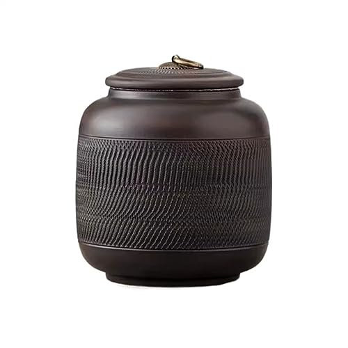 NexaGeniX Porta tè Grande Barattolo sigillato Barattolo di stoccaggio Multifunzionale for Uso Domestico Barattolo di tè in Ceramica a Foglie sfuse Decorazione in Ceramica Scatola per tè in Ceramica