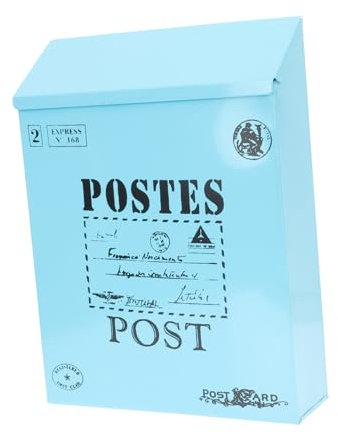Operitacx Cassetta Postale Da Parete Vintage in Ferro Con Serratura Cassetta Postale Per Uso Domestico Americana