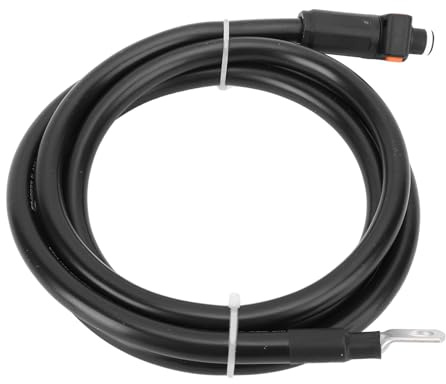 Câble de Courant 4AWG avec Connecteur Droit Noir pour Tracteur Autoboot -Motorrad, Matériau en Silicone à Haute conductivité (1,5 m / 4,9 pieds)