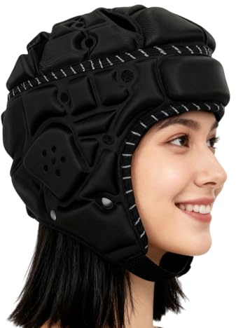 Uonguon Fußballhelme für Erwachsene, reflektierend, atmungsaktiv, Kopfschutz, Baseballhelm, Jugendliche, Erwachsene, Fußball, Baseball, Eishockey, Skifahren, Radfahren, Kampfkunst, Wettkampftraining