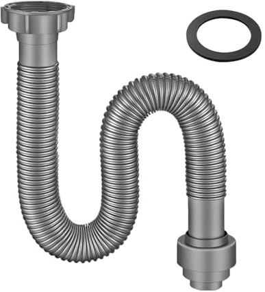 Ctyjia 1 Stück Abflussschlauch, Innendurchmesser 45 mm Waschbecken Abfallrohr, Geruchsdicht und Verformungsfre, für Badewanne, Waschbecken, Ablaufrohr, 60 cm