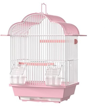 Fågelbur Fågelbur Hem Fågelvilla Lådchassi Expansionsportar Handtag Nymfparakiter Undulater Javasparvar för papegoja(Pink,Små)