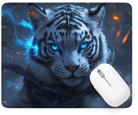 Alfombrilla Ratón 340 x 280 mm, Tigre Alfombrilla Ratón Gaming, A-1361 | Pequeña Mouse Pad con Impermeable y Antideslizante, Mousepad Animal Mejora la Precisión y Velocidad, para PC Teclado Gamer