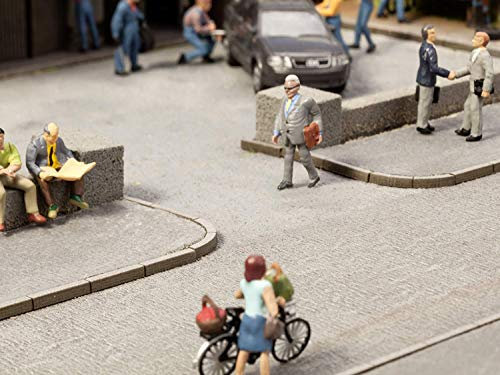 NOCH Bordsteinkanten, Laser-Cut Zubehör, 16 Stück, 200 cm Gesamtlänge für Spurweite H0, ideal für realistische Modellgestaltung