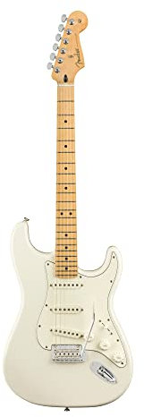 Fender - Player Stratocaster - Chitarra elettrica, tastiera in acero - bianco (Blanco polar)