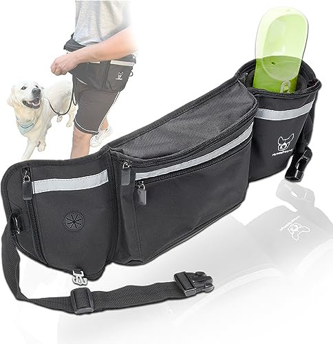 Hundefreund Leckerlitasche für Hunde XXL - Extra großer reflektierender Leckerlibeutel mit Bauchgurt - 58 cm breiter Futterbeutel für Spaziergänge und Hundetraining