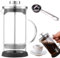 Nizirioo Cafetière à Piston, French Press 600 ml, Cafetiere Piston avec Cuillère à Grains de Café, Cafetière Française en Verre avec Triple Filtres, Cafetière Portable Pour Bureau, Maison, Camping