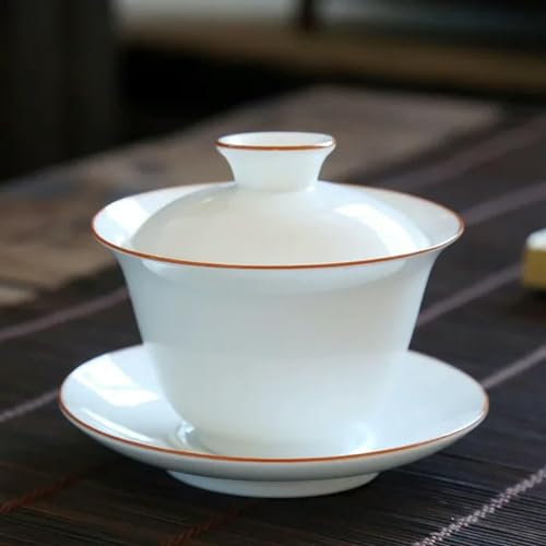 QQLADY Gaiwan Ciotola da tè Tazze in porcellana cinese Kung Fu Zuppiera da tè Set Tazze da tè in ceramica