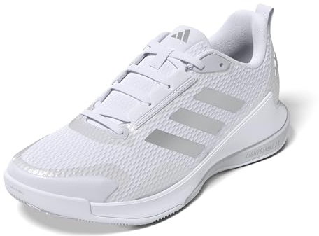 Adidas Women's Novaflight 2 Indoor, White/Silver Metallic/White, 7