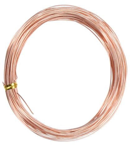 M METERXITY 99,9% Weicher Kupferdraht, 20 Gauge 49FT Reiner Kupferdraht für DIY-Basteln/Schmuckherstellung/Gartenpflanzen/Perlen, Basteldraht [0,8 mm, 15M]