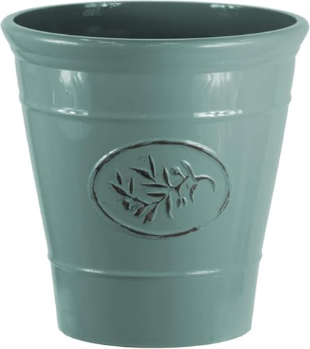 Muddy Hands Decorative Plastic Olive Planter Outdoor Garden Flower Herb Tree Plant Pot (Green, 6 Litre)