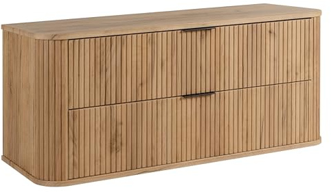 Badrumsskåp i ek, hantverksskåp + svart handtag, 41,5 x 120 x 51,8 cm
