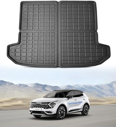 LANGBEAN Alfombrillas Maletero para Kia Sportage NQ5 2025 2024 2023 2022, TPE Alfombras Maletero Original con Borde Elevado, Antideslizante e Impermeable Accesorios