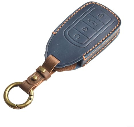 babominimer Leather Remote Car Key Case Cover Compatible with for Chery 5 Keyless Entry, Full Protection Anti-Drop Wear-Resistant Design, Accurate Button Alignment and