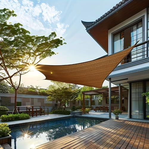Toile d'ombrage anti-UV pour extérieur, 3 x 4 m – Bâche en maille pour terrasse, pergola, auvent, jardin et arrière-cour – Pare-soleil pour une protection ultime en extérieur