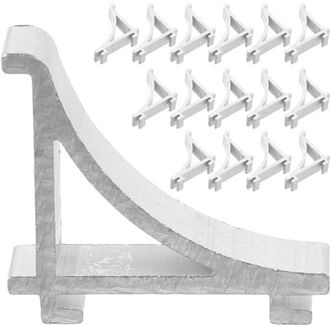 Uonlytech 25PCS Refrigerator Shelf Clips Metal Brackets Fridge Shelf Hooks Freezer Rack Supports Aluminum Alloy Replacement Clips for Kitchen Fridge Organization