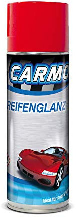 CARMO 3X Reifenglanz | mit Langzeitwirkung | Für neuwertigen Glanz | Wet-Look – tiefschwarz ohne fettige Oberfläche | Schützt vor Umwelteinflüssen | UV-Schutz | Pflege von Gummidichtungen | 400ml